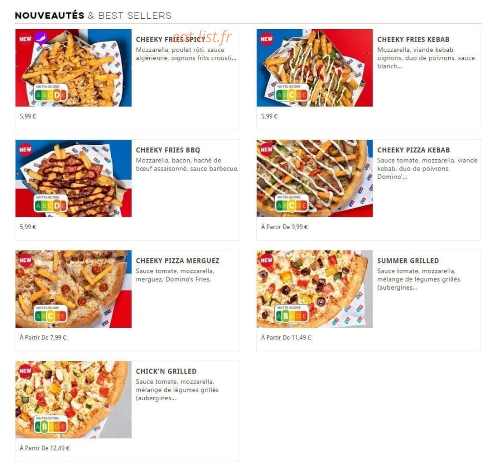 Domino's — carte page 5