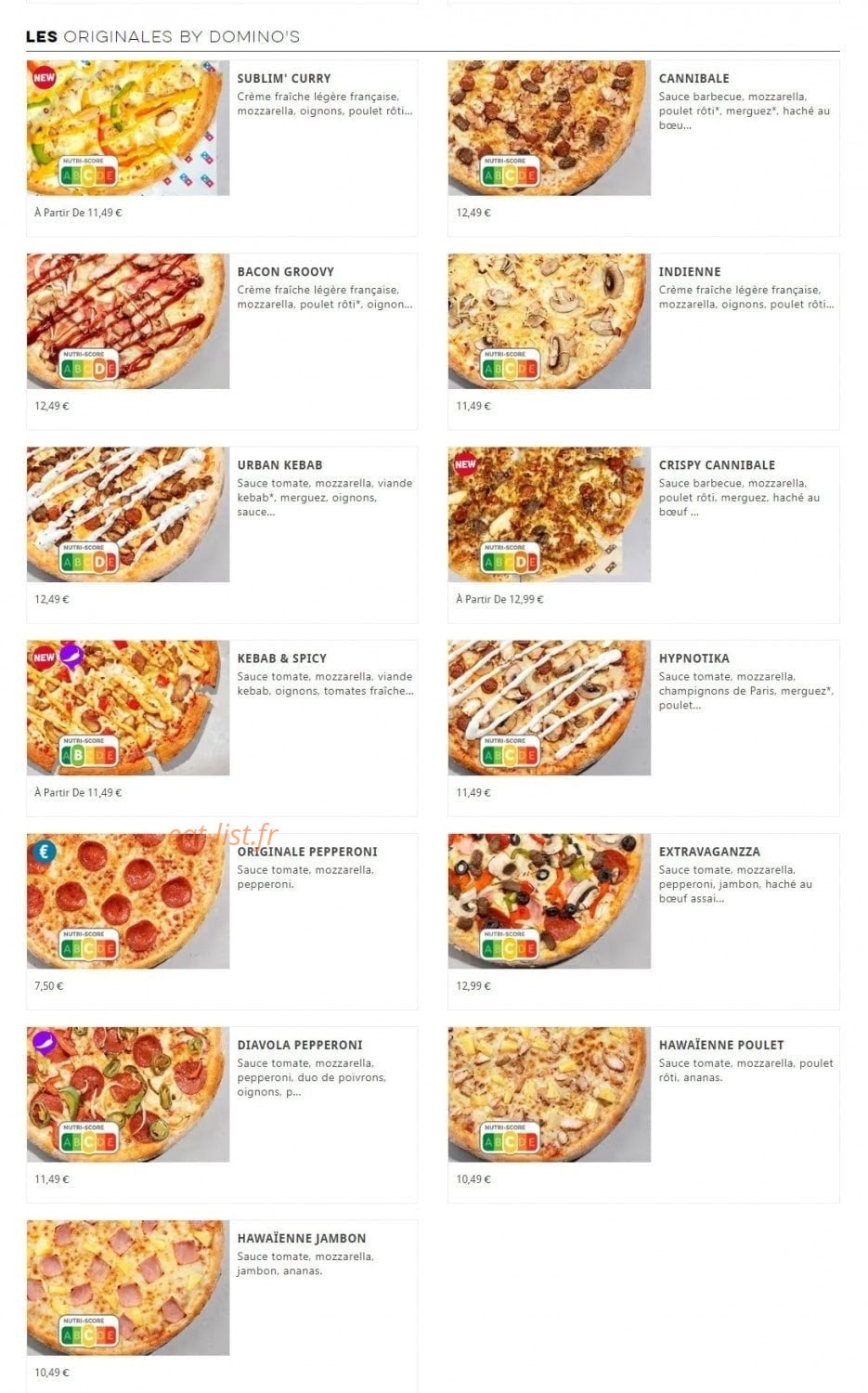 Domino's — carte page 2