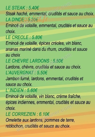 Fringale — carte page 9