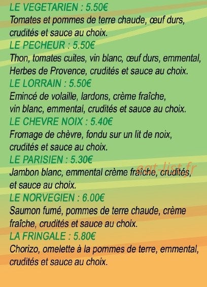 Fringale — carte page 10