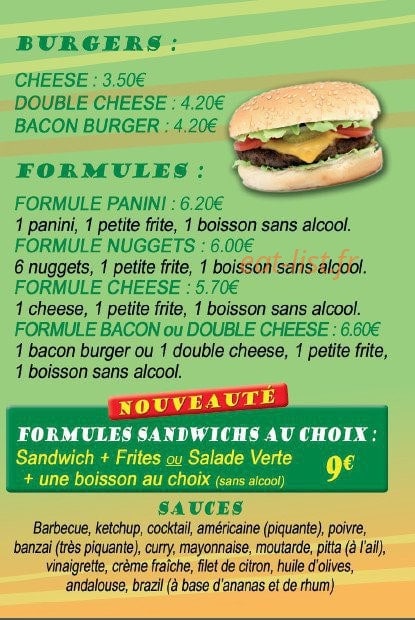 Fringale — carte page 3
