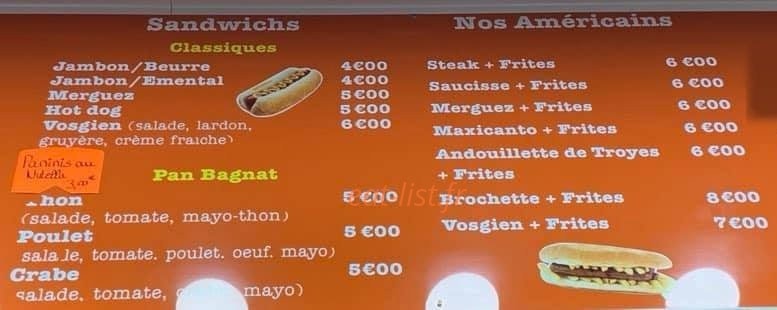King burger — carte page 3