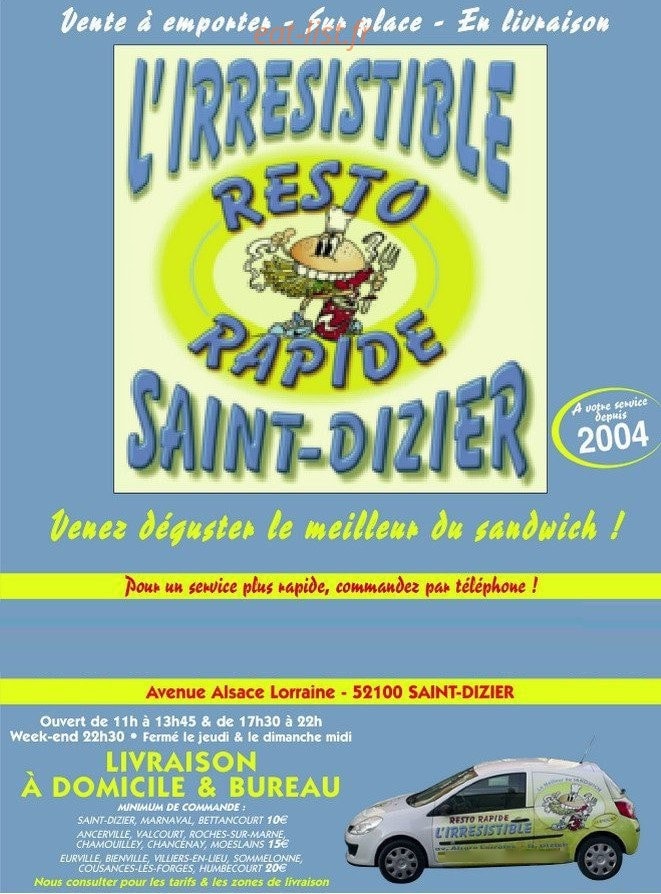 L'Irrésistible — carte page 1