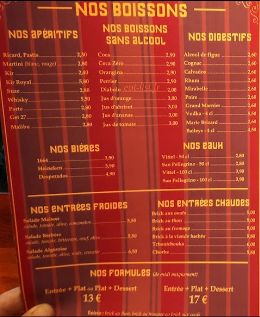 Le Couscous — carte page 2