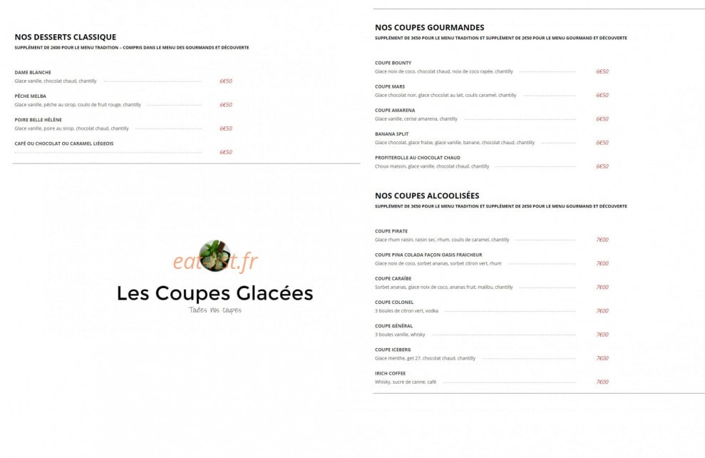 Le Gourmet du Jard — carte page 6