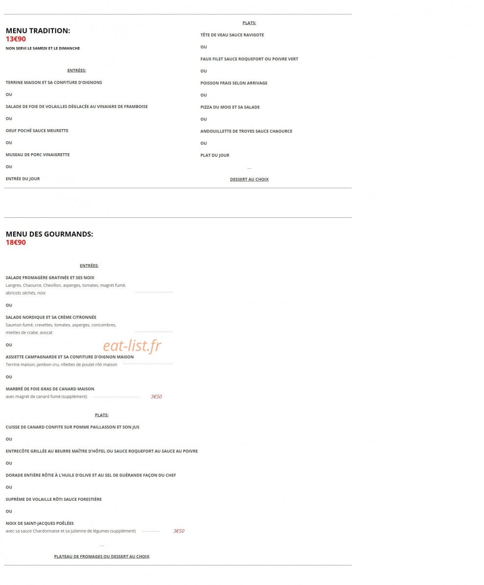 Le Gourmet du Jard — carte page 2