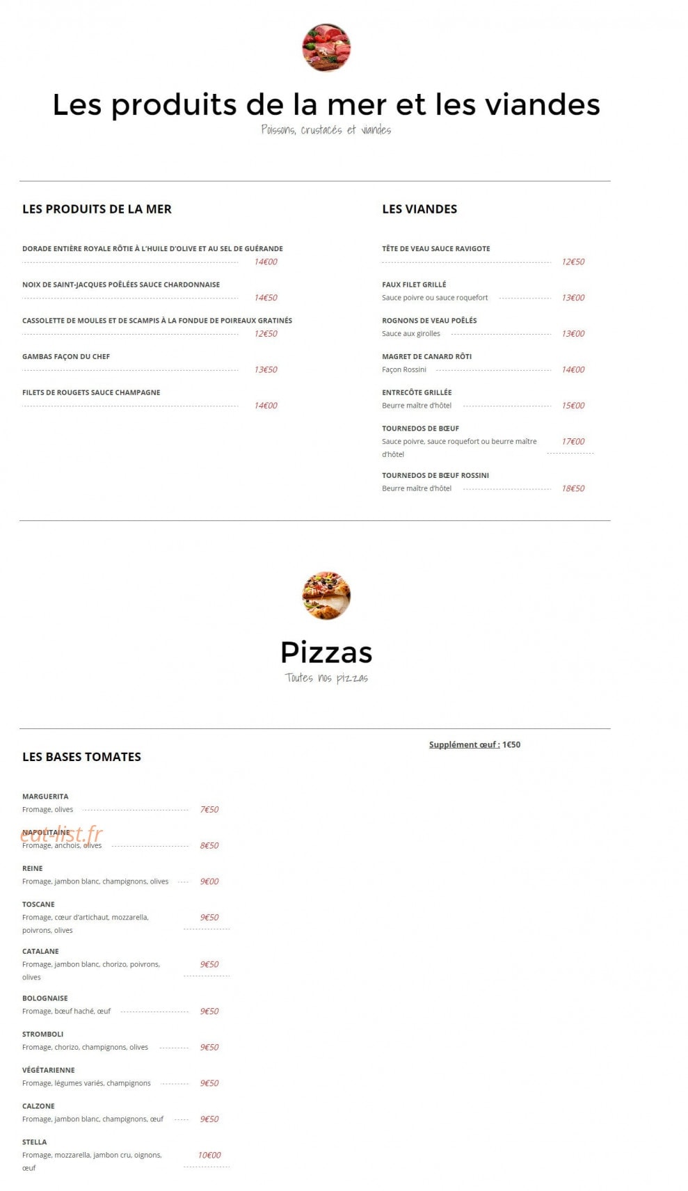 Le Gourmet du Jard — carte page 4