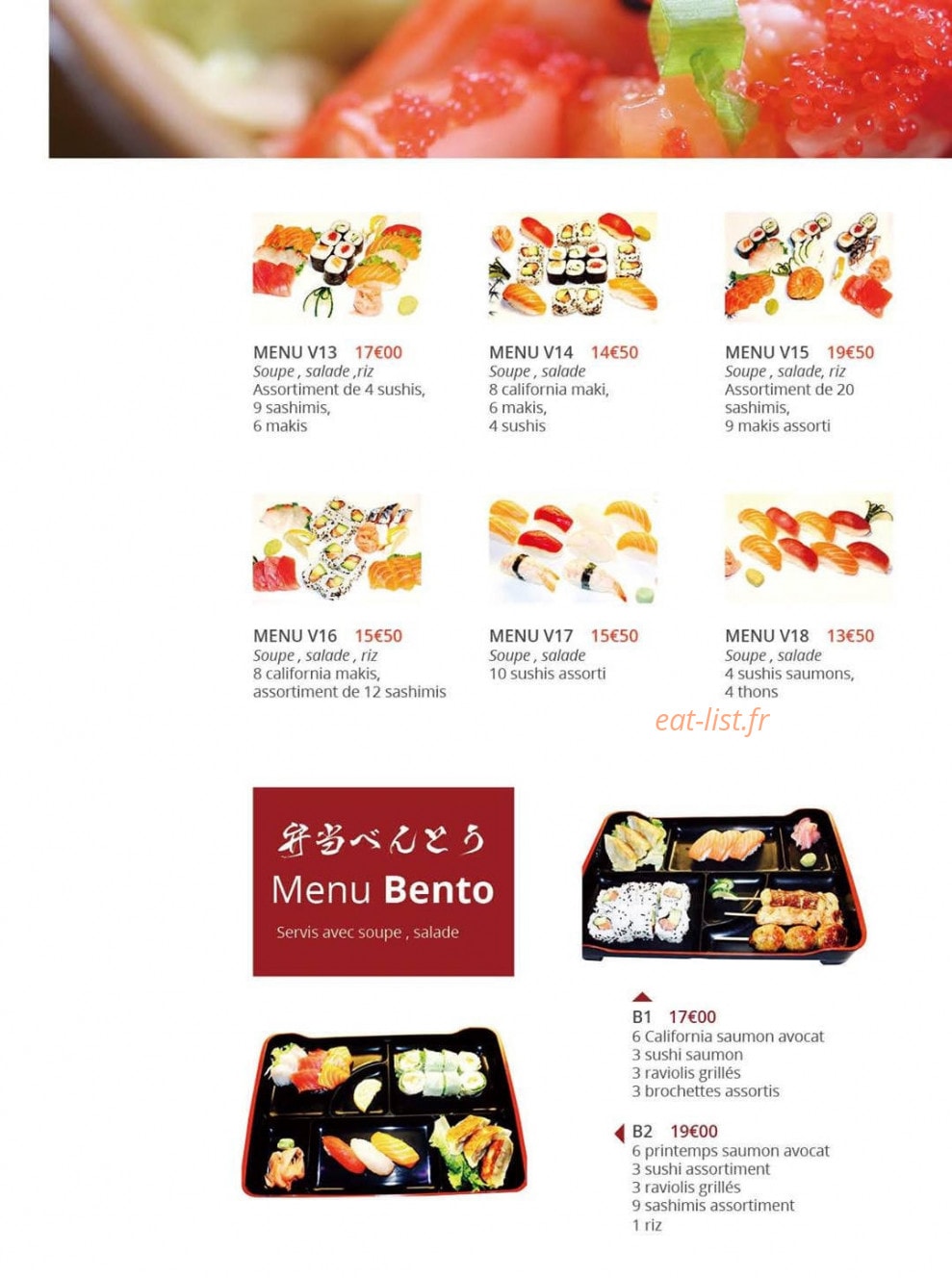 Miya sushi — carte page 10