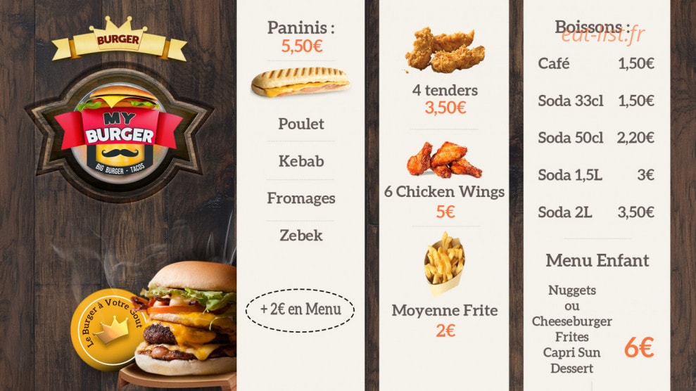 My Tacos My Burger — carte page 3