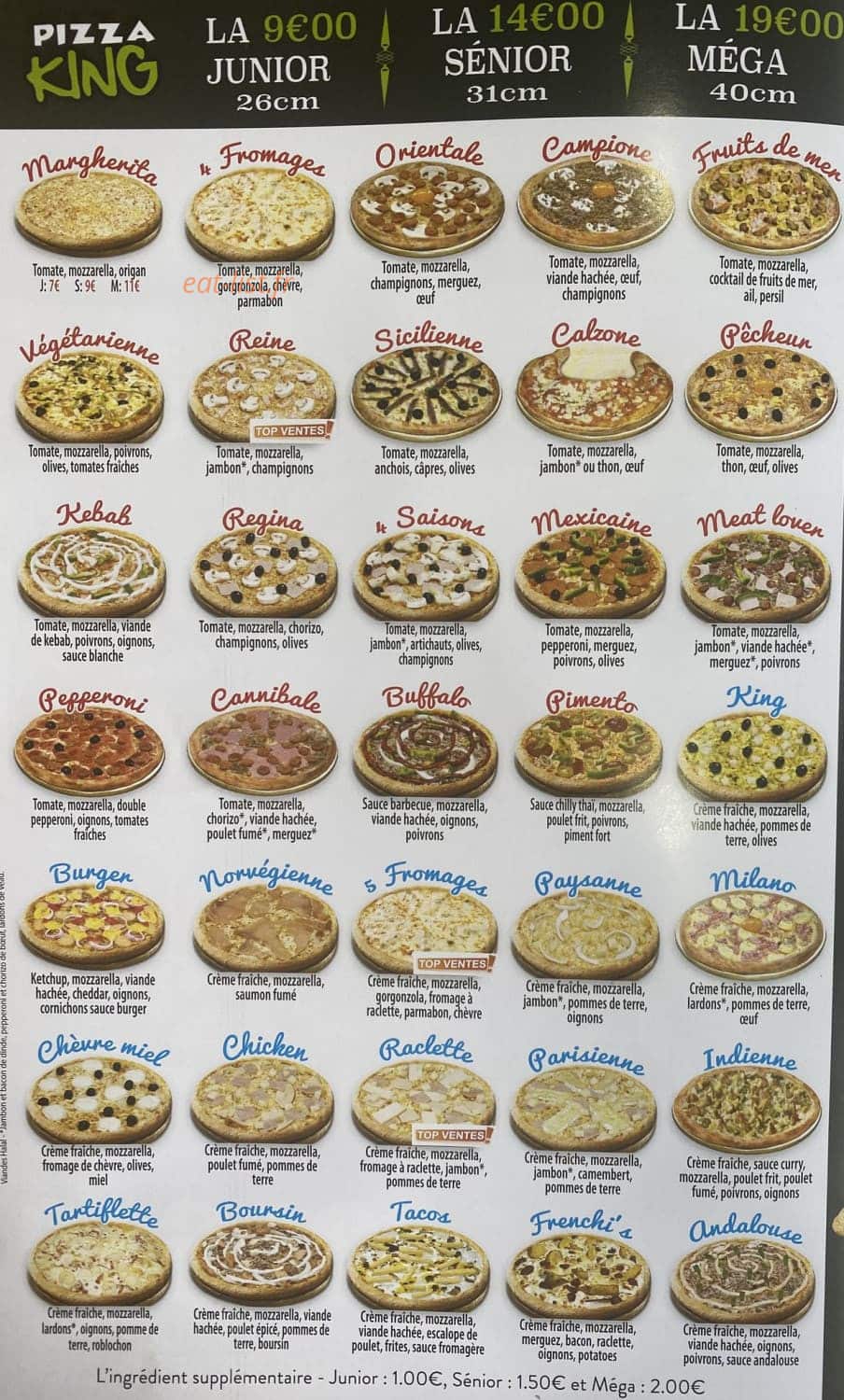 Pizza king — carte page 2
