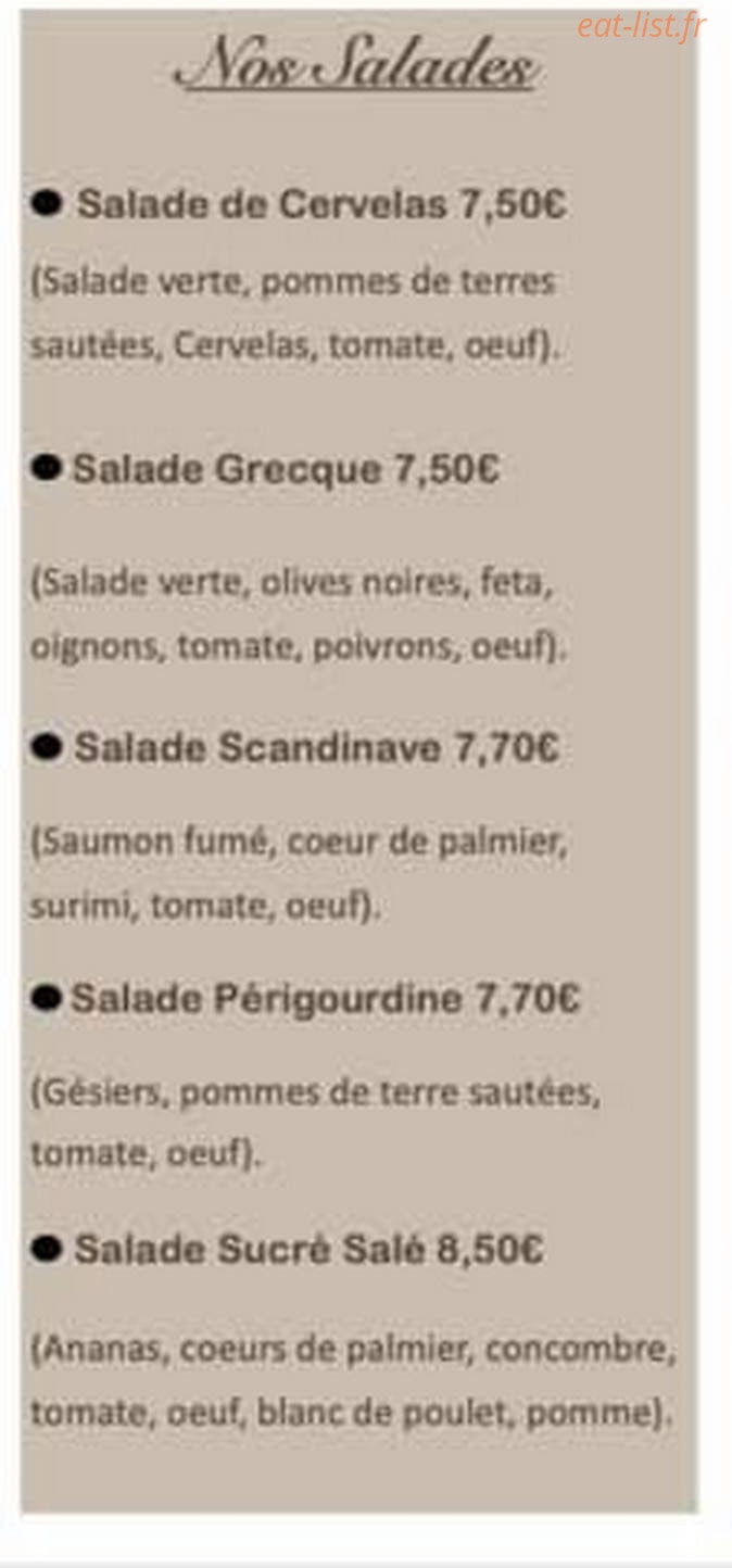 Sucre Sale — carte page 1