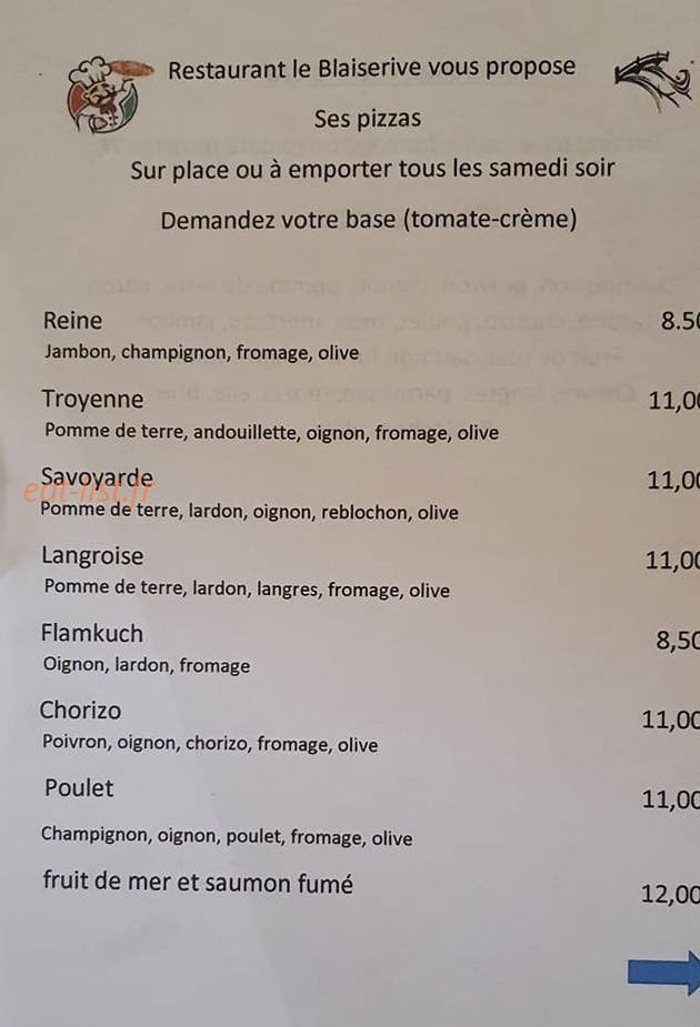 Le Blaiserive — carte page 1