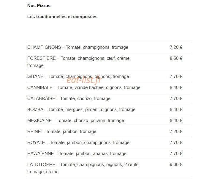Le Castellino — carte page 1