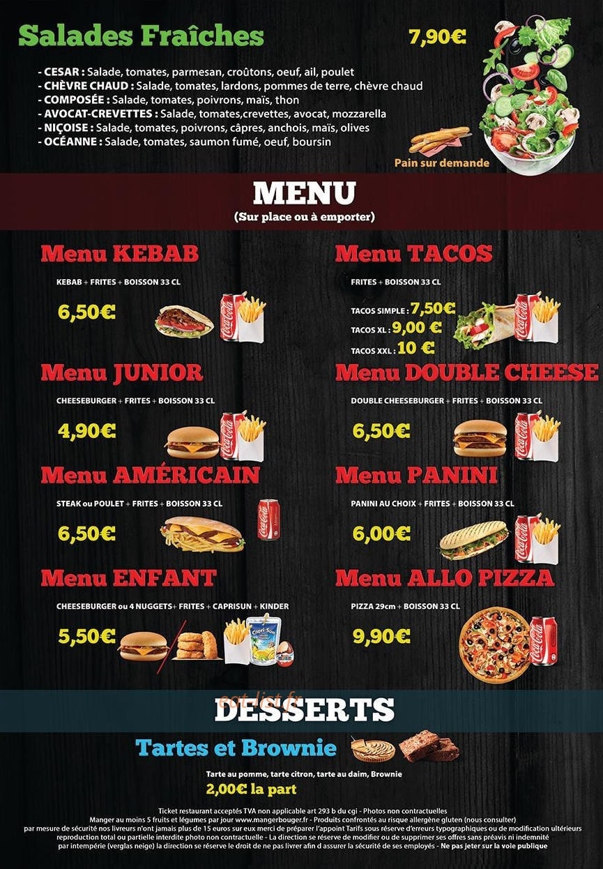 Allo pizza — carte page 4