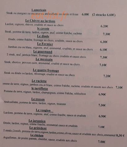 La Mie Marie — carte page 2