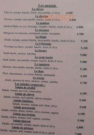 La Mie Marie — carte page 3