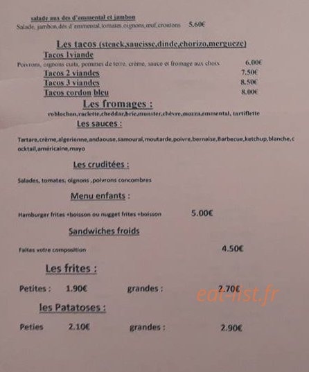 La Mie Marie — carte page 1