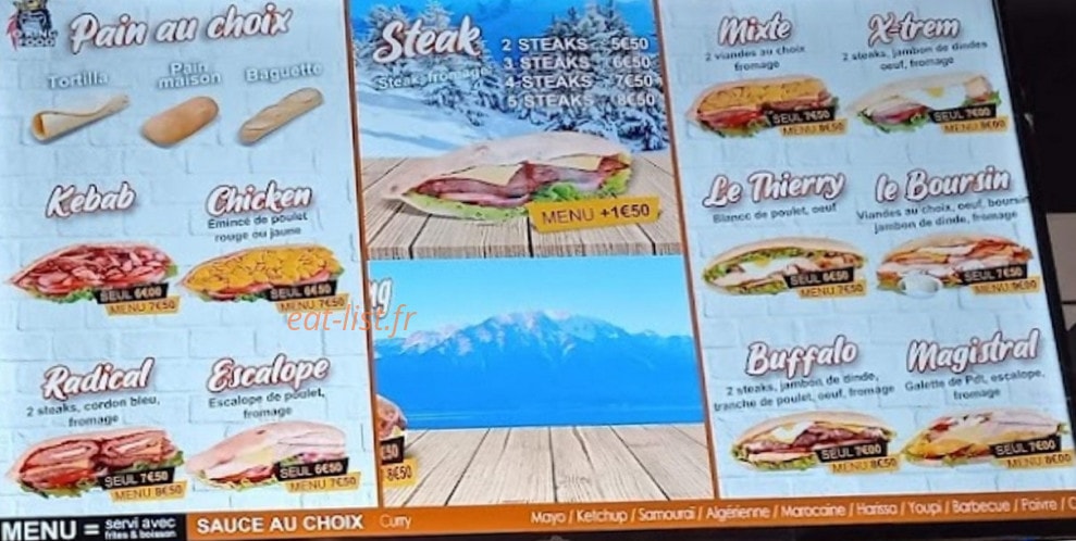 O'King Food — carte page 5