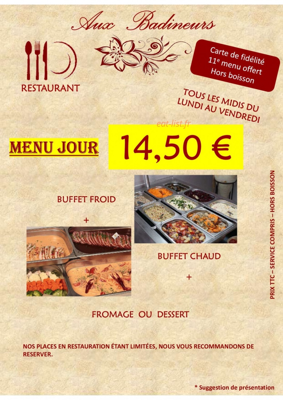 Aux Badineurs — carte page 4