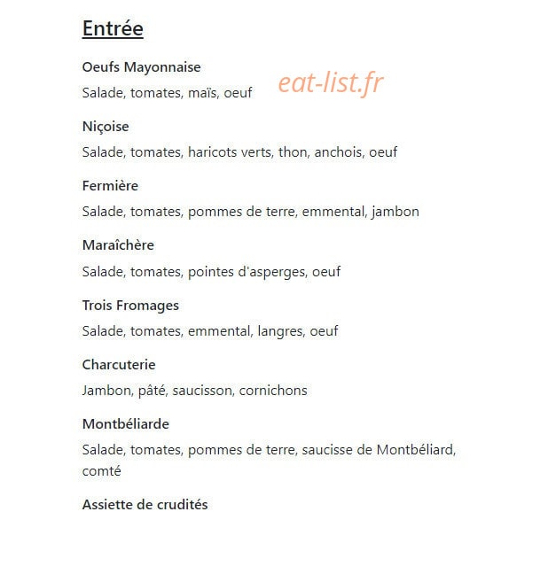 La Licorne — carte page 1