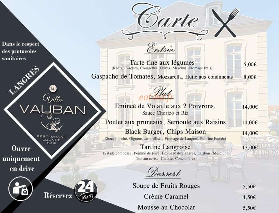 La Villa Vauban — carte page 1