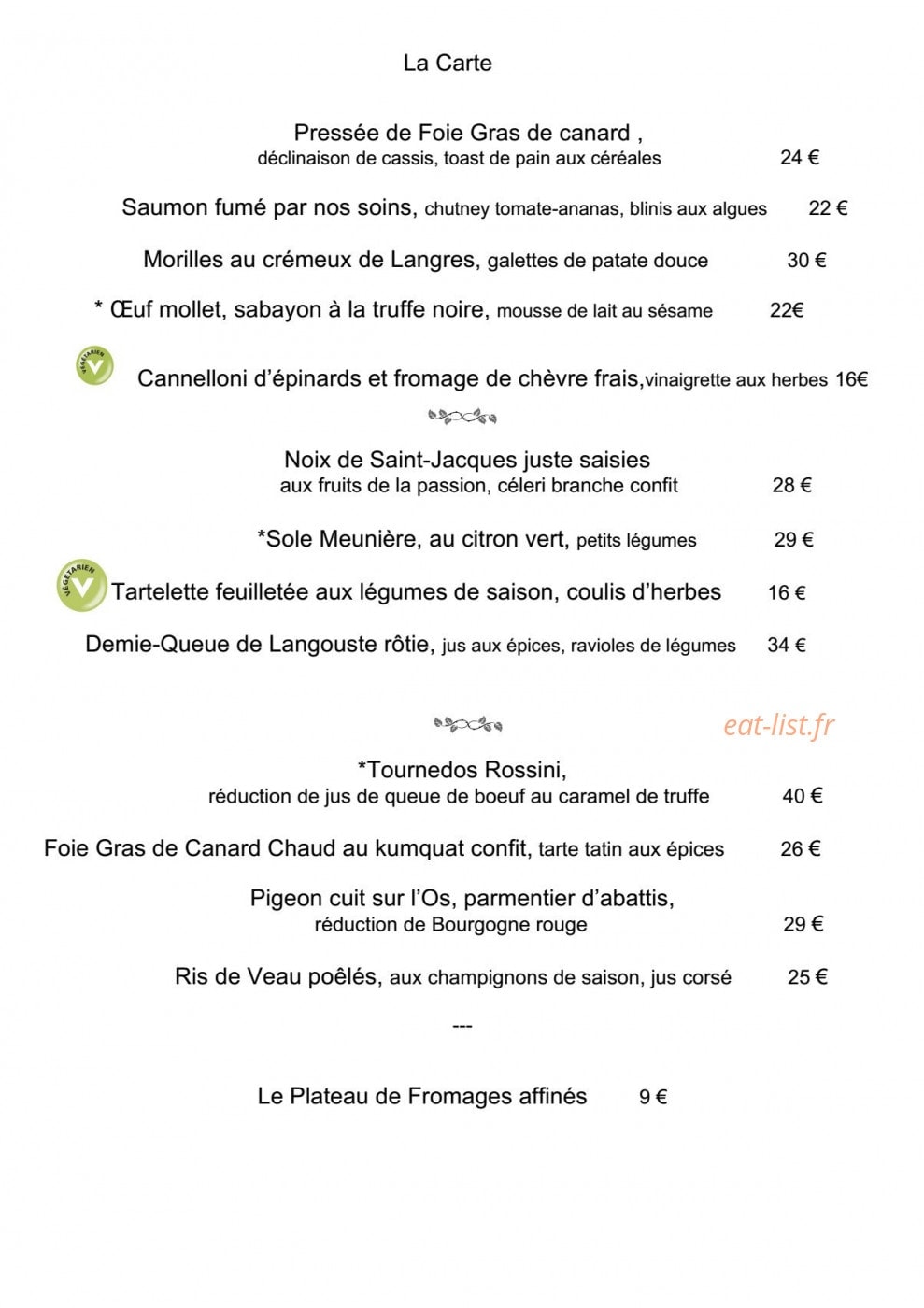 Le Cheval Blanc — carte page 2