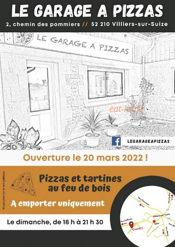Le garage à pizzas — carte page 1