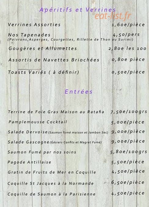 Le Bonheur des Gourmands — carte page 2
