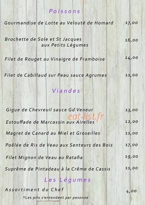Le Bonheur des Gourmands — carte page 3