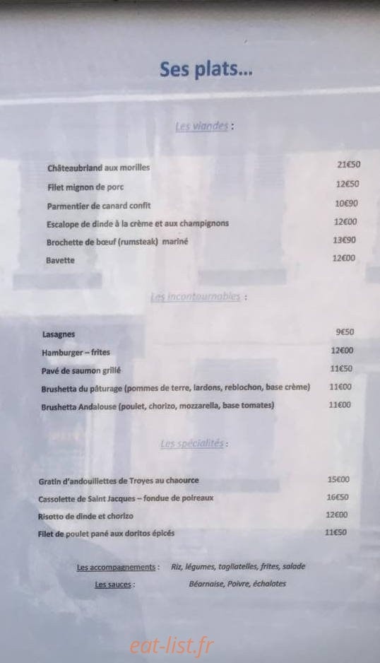 Le Toro Bleu — carte page 3
