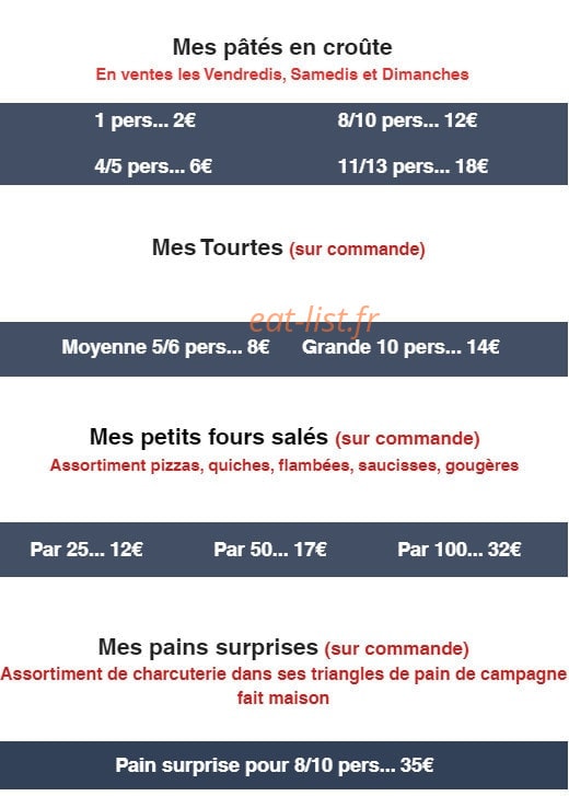 Chez Patrick — carte page 5