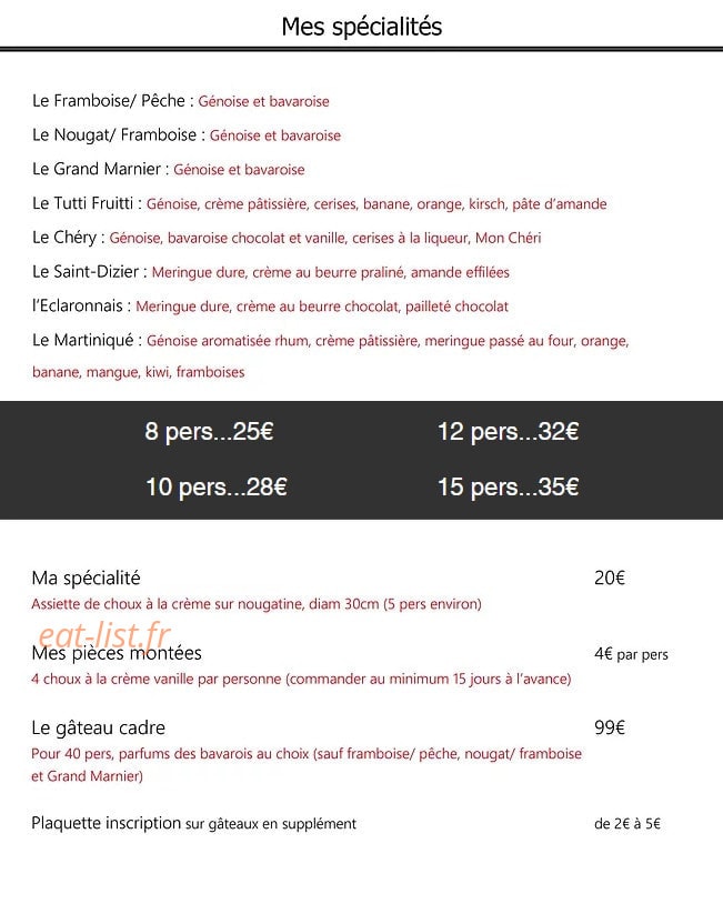Chez Patrick — carte page 3