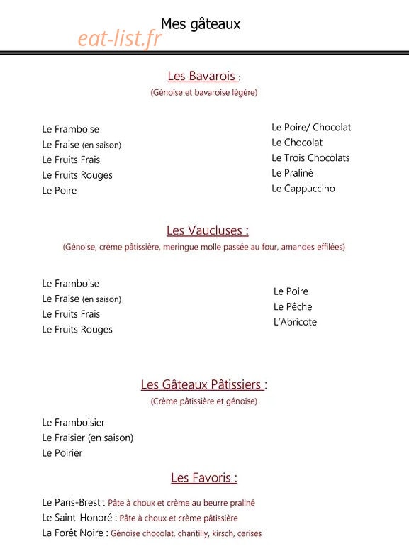 Chez Patrick — carte page 4
