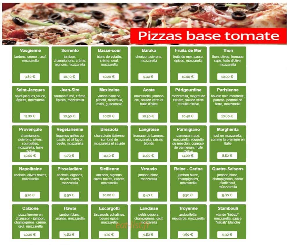 Pizzeria Le Vesuvio — carte page 5