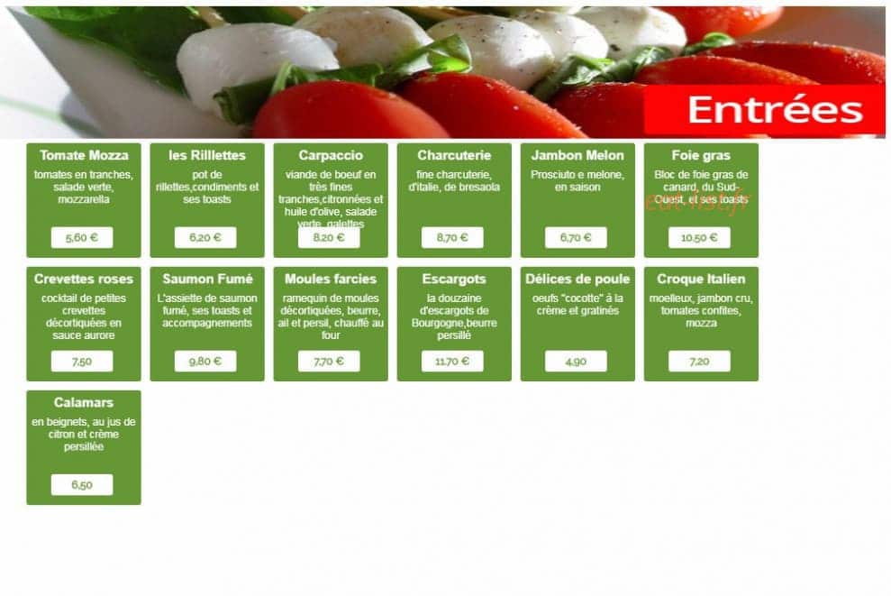 Pizzeria Le Vesuvio — carte page 2