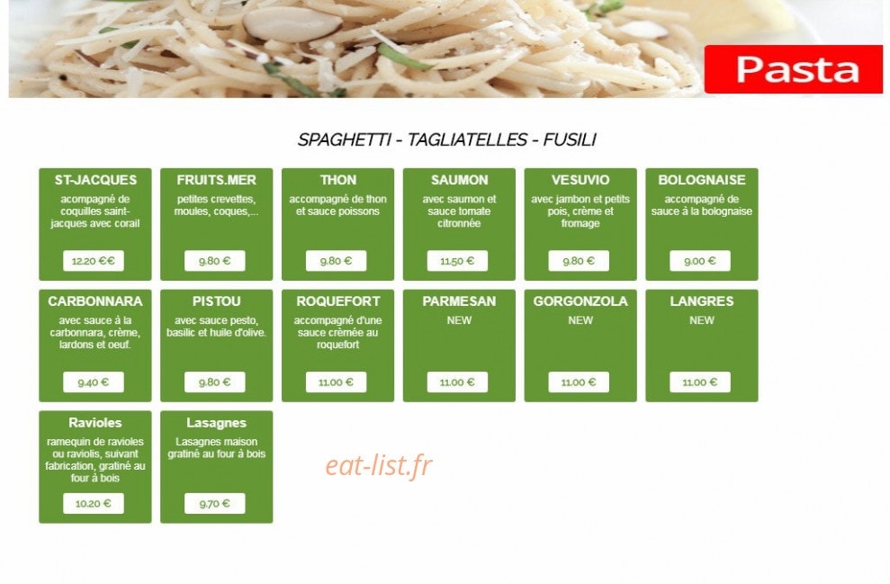 Pizzeria Le Vesuvio — carte page 7
