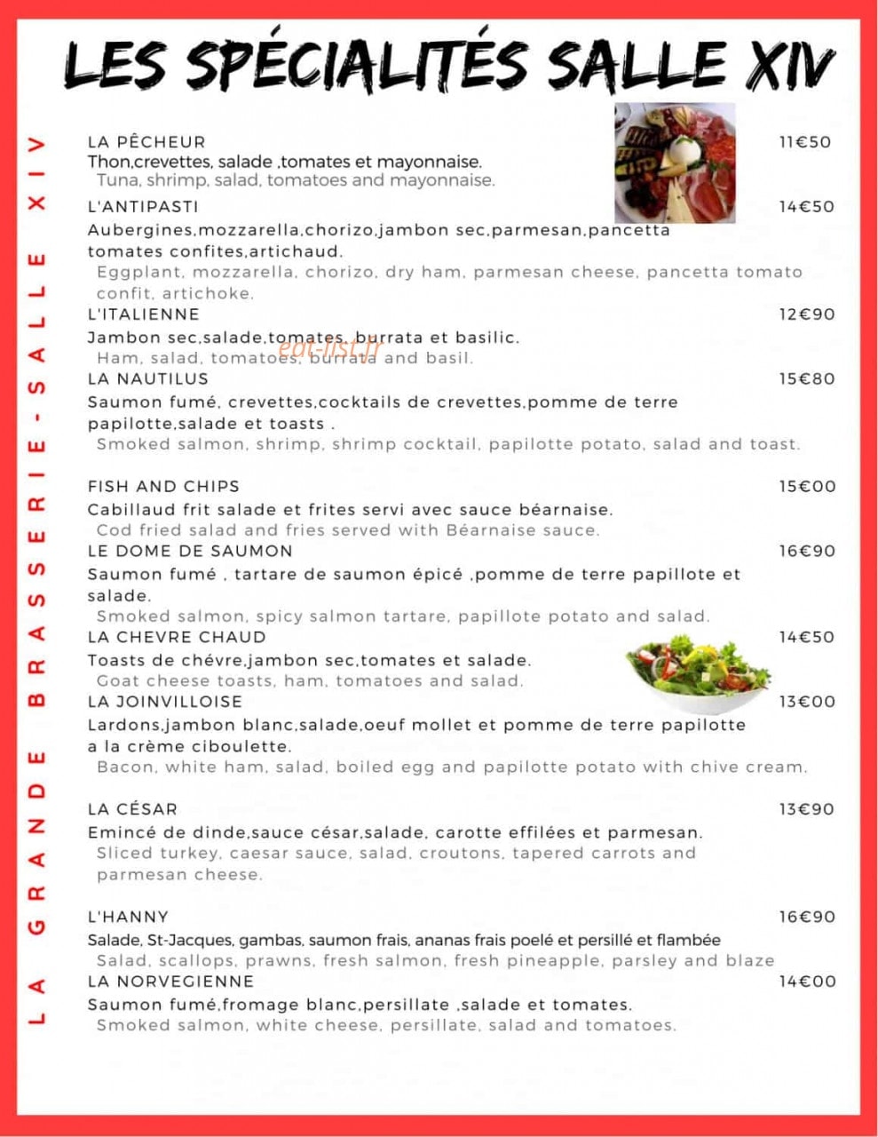 Salle XIV — carte page 7