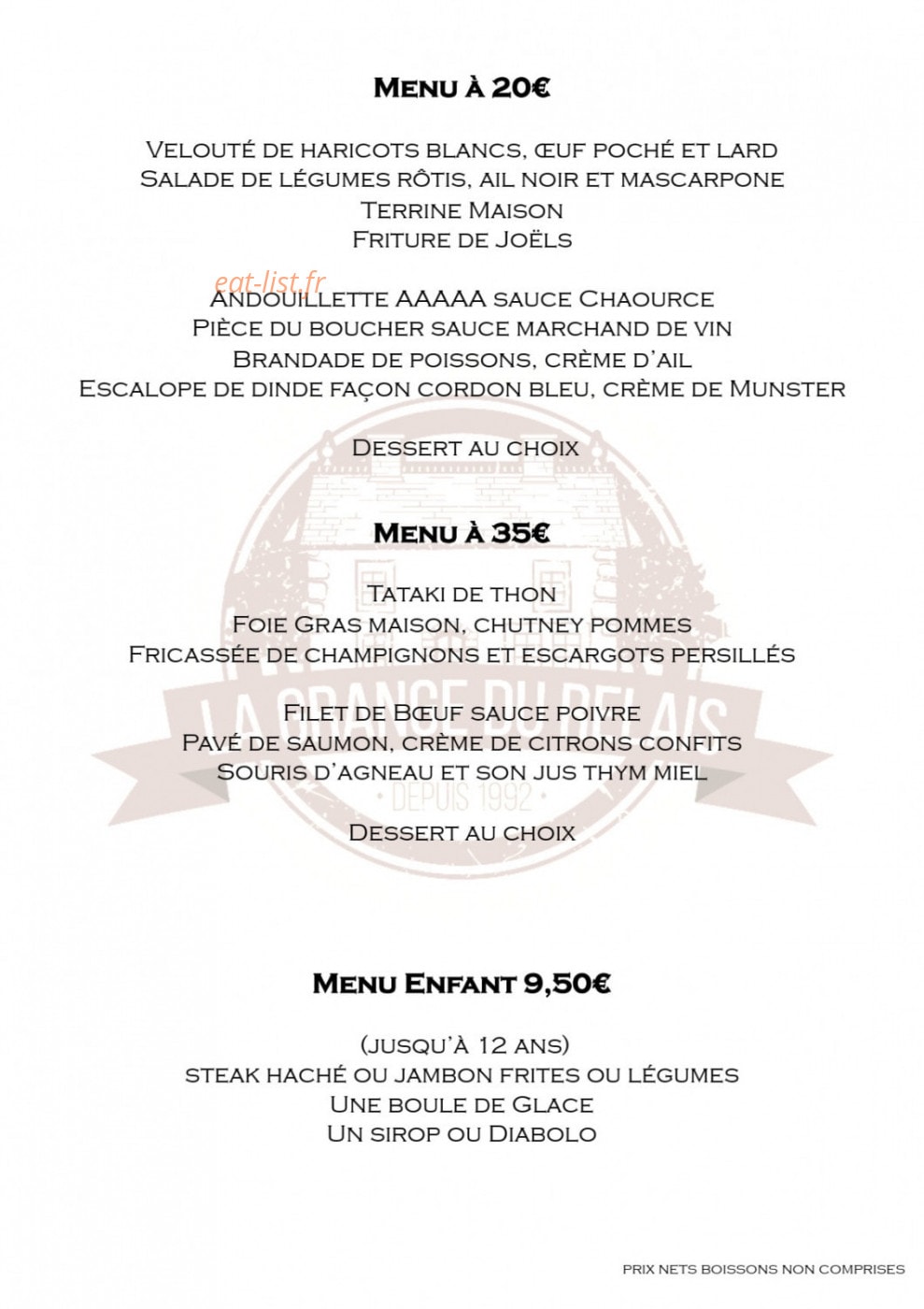 La grange du relais — carte page 3