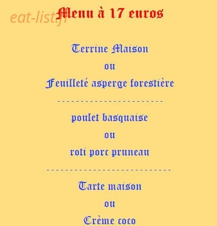 Le Petit Charme — carte page 14