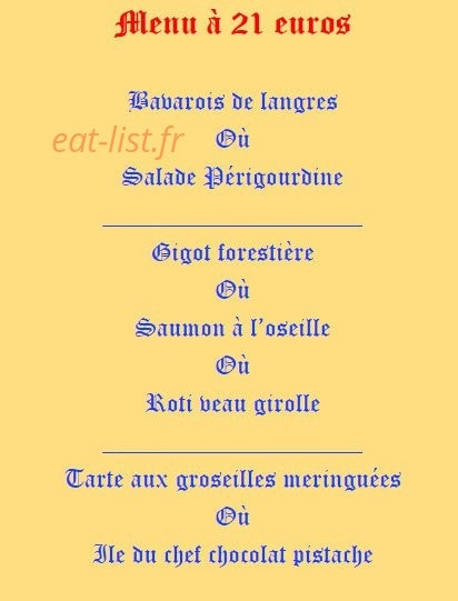 Le Petit Charme — carte page 6