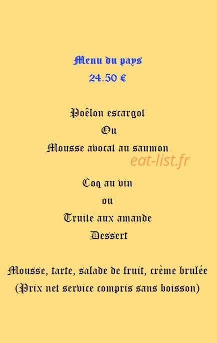 Le Petit Charme — carte page 2