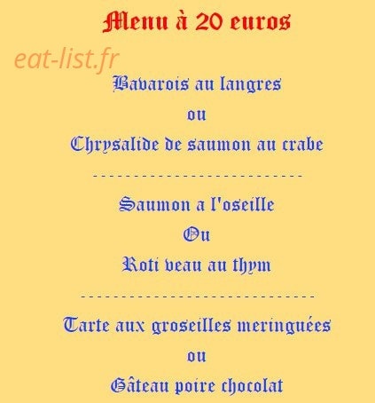 Le Petit Charme — carte page 15