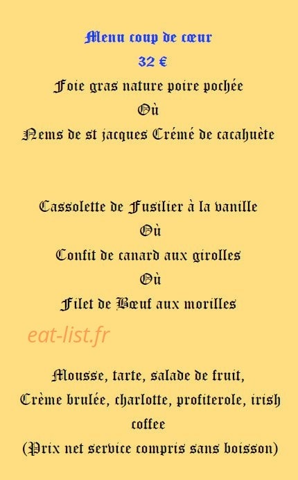 Le Petit Charme — carte page 3