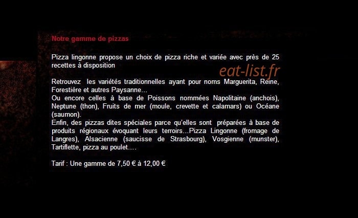 Pizza lingonne — carte page 1
