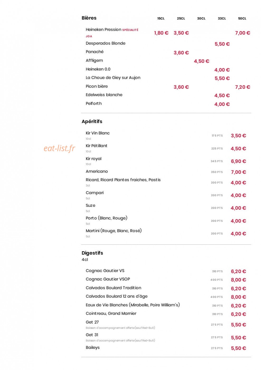 Comptoir Joa — carte page 5