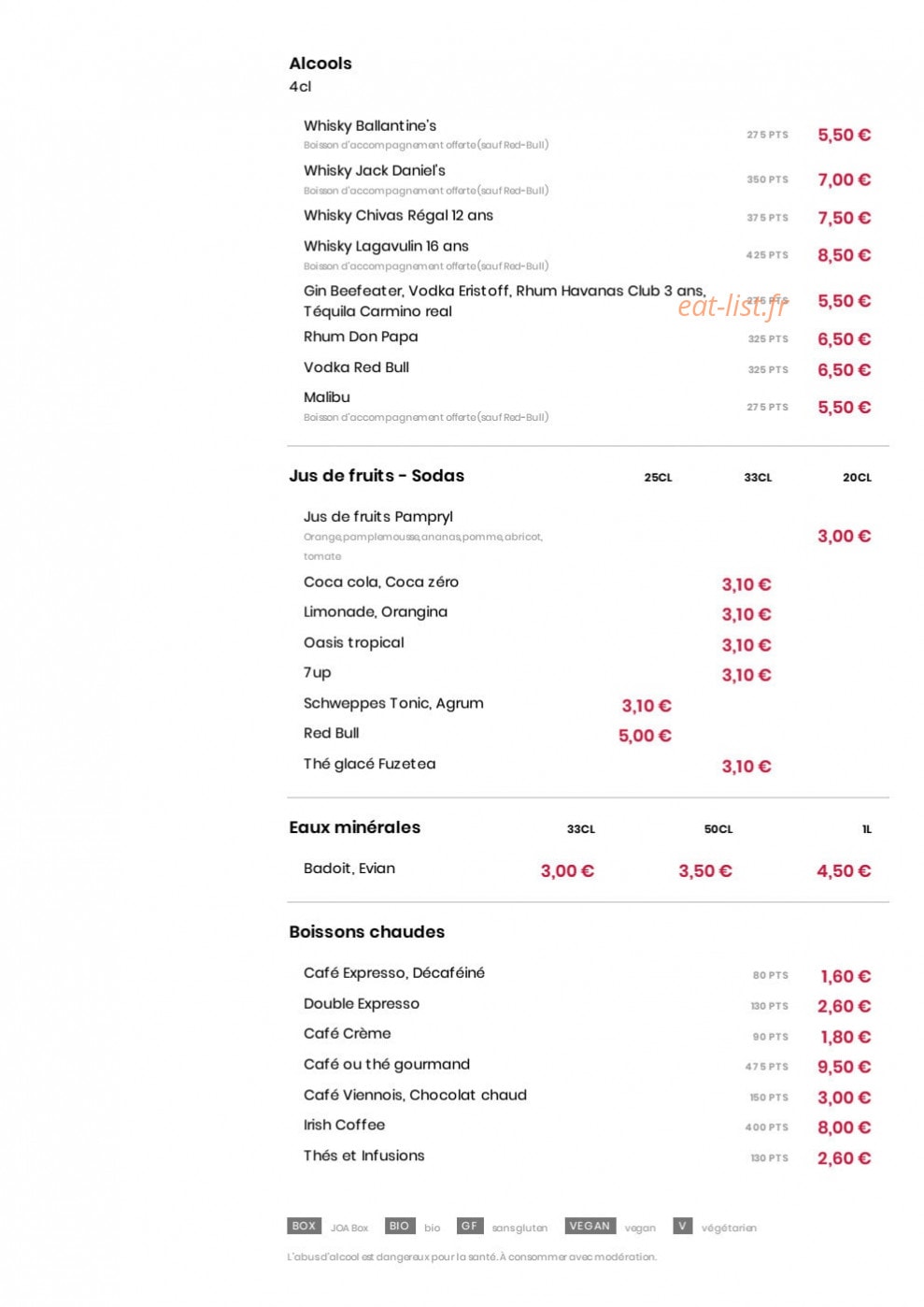 Comptoir Joa — carte page 6