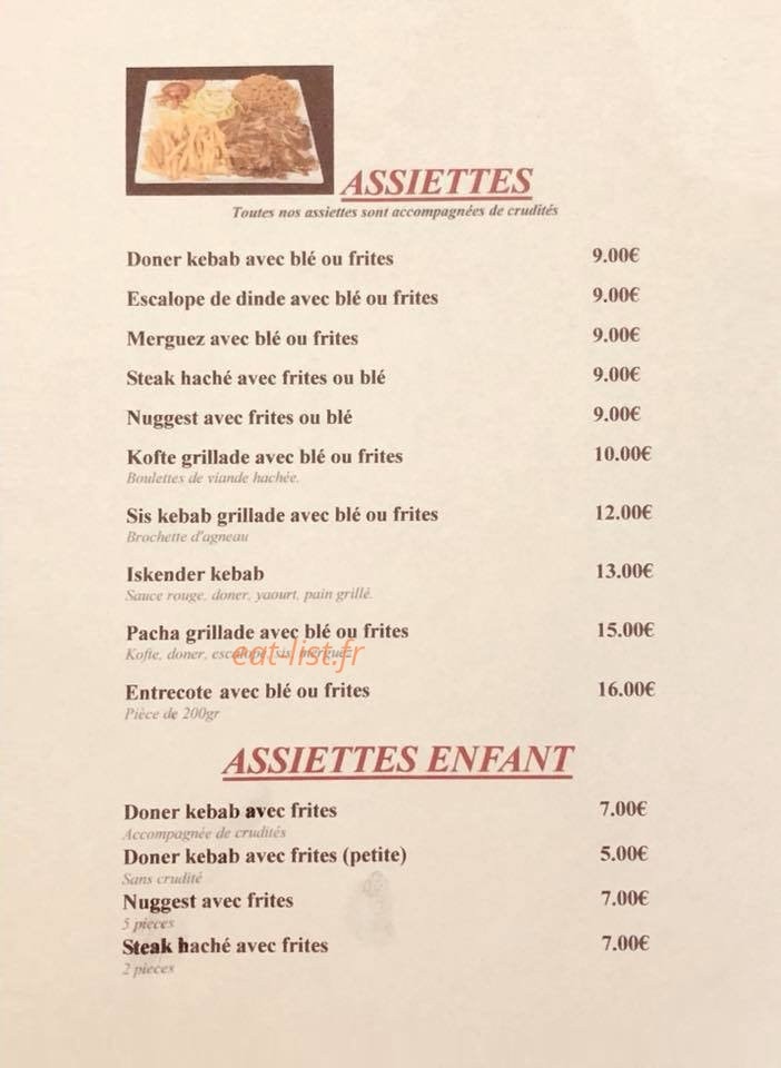 Délice Anatolie — carte page 3