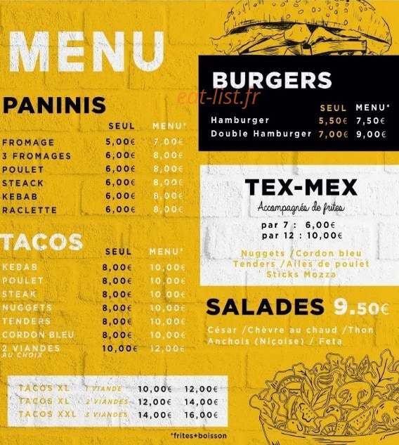 Régal food — carte page 3