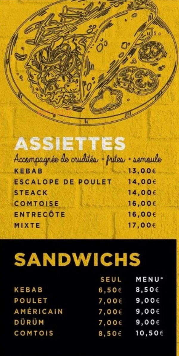 Régal food — carte page 2
