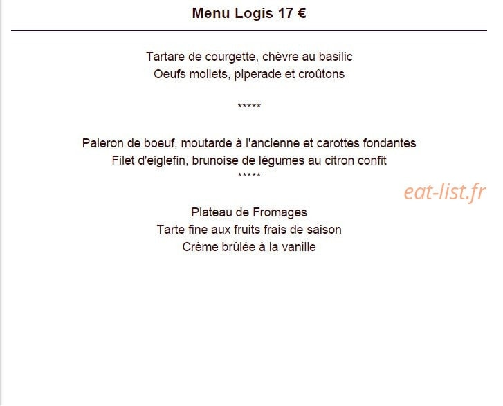 A la Bonne Auberge — carte page 2